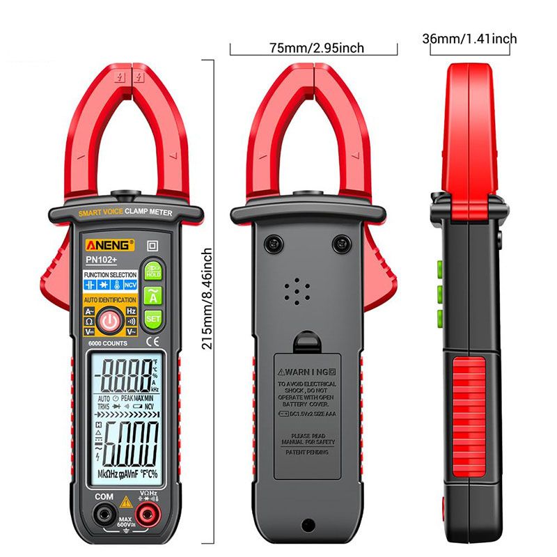 Intelligentes sprachgesteuertes Klemm-Multimeter-Testgerät ✈️ Kostenloser Versand