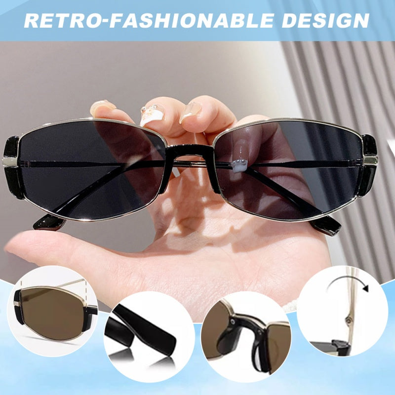 💗💃Ovale Retro-Sonnenbrille mit schmalem Rahmen für Damen