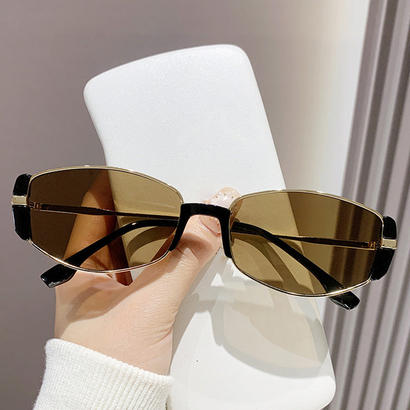 💗💃Ovale Retro-Sonnenbrille mit schmalem Rahmen für Damen
