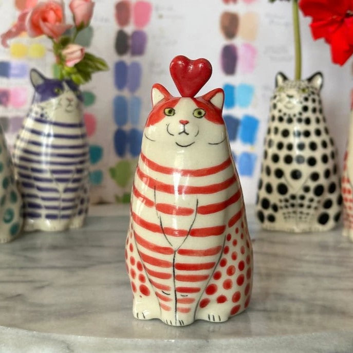🔥Heißer Verkauf 50% Rabatt💝Katzenvase mit Punkten🐱
