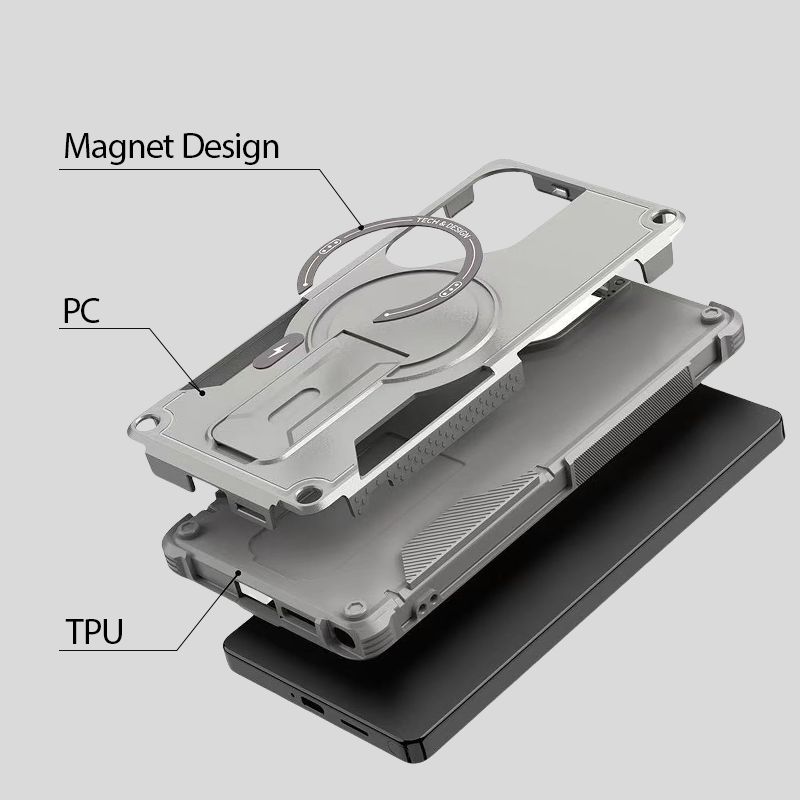 Magnetische Anti-Drop-Telefonhülle zum kabellosen Laden