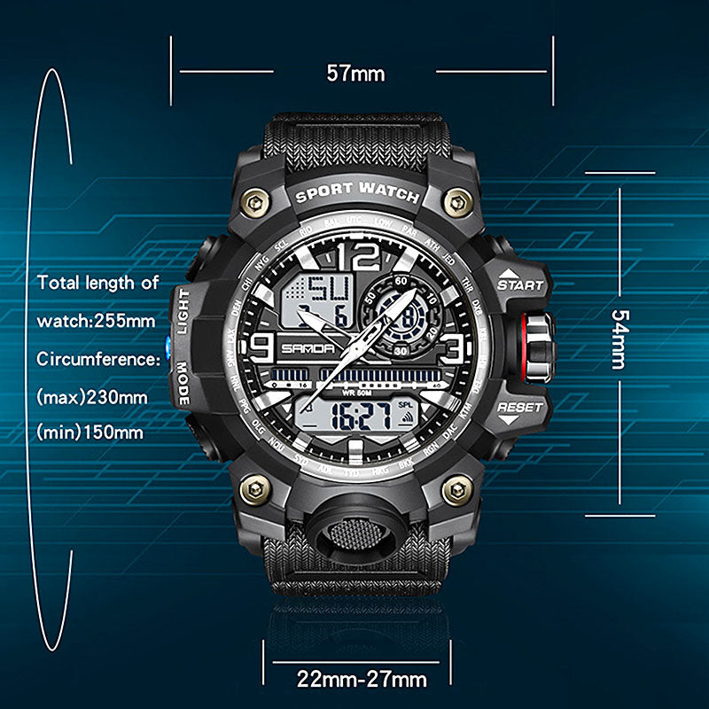 💦100m Wasserdicht⌚Multifunktionale wasserdichte Herrenuhr mit Leuchtmasse
