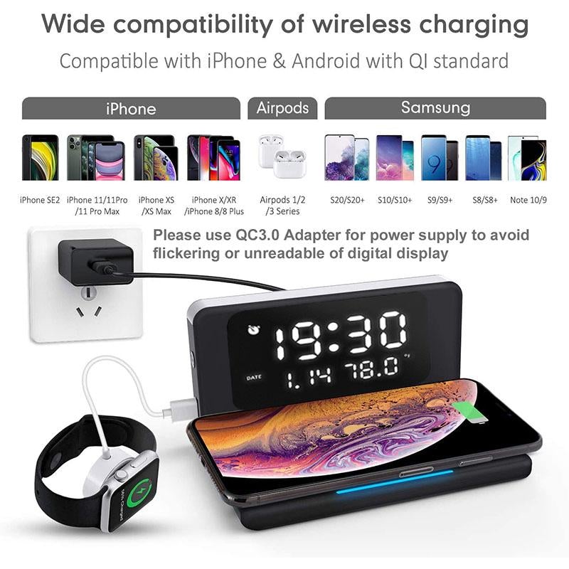 ⏰📱Wecker mit kabellosem Laden