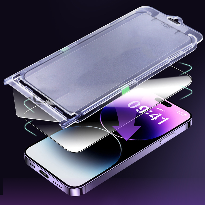 HD Displayschutzfolie für iPhone Serie - Automatische Staubentfernung Installation