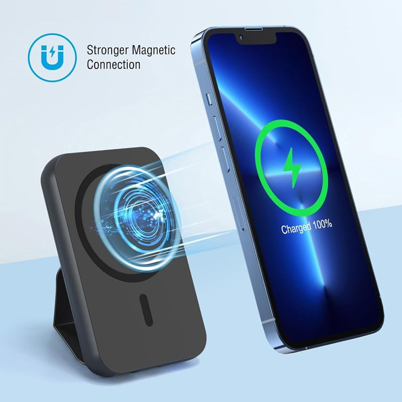 Tragbare magnetische Powerbank mit faltbarem Ständer