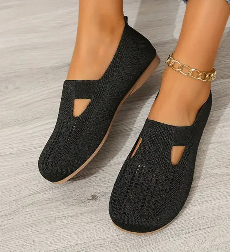 👟 Bequeme Strick-Slipper für Damen | Leicht & Atmungsaktiv | Flache Hausschuhe zum Relaxen