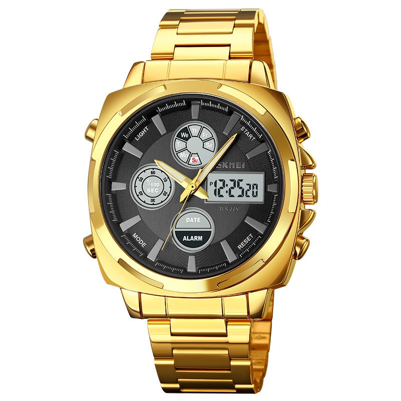 🎁【Vaterstag-Angebot】Herrenuhr – Analog-Digital mit Alarmfunktion