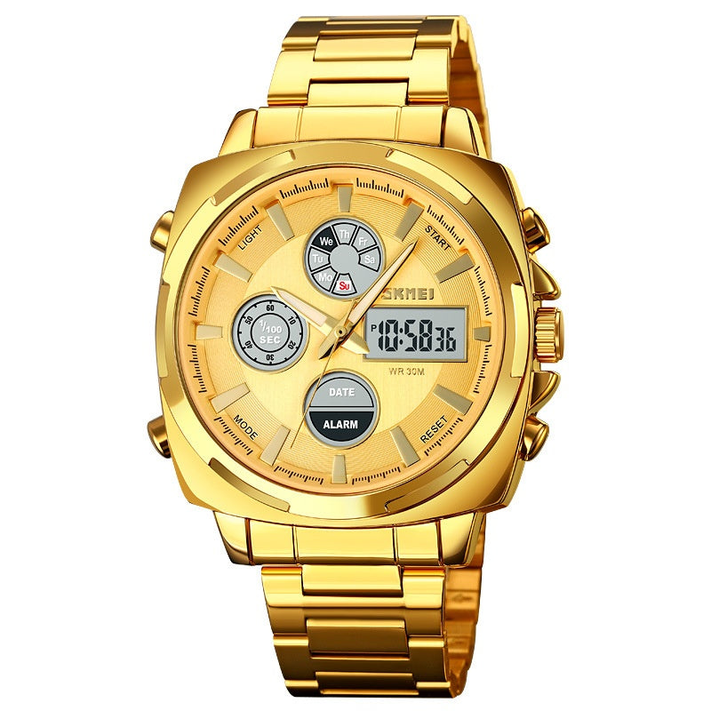 🎁【Vaterstag-Angebot】Herrenuhr – Analog-Digital mit Alarmfunktion