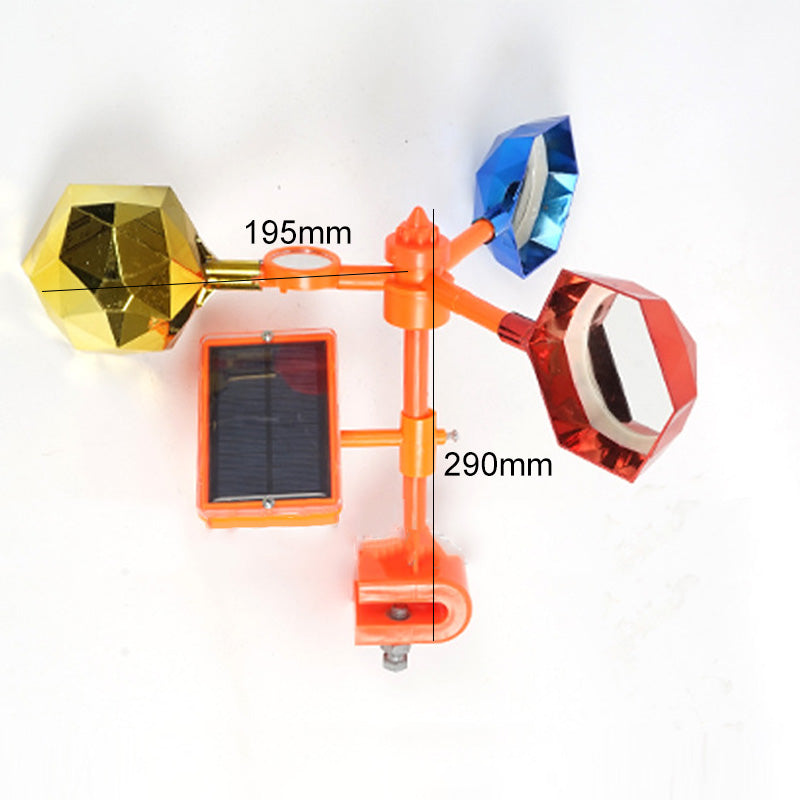 Reflektor und Windspinner zur Vogelabwehr mit Geräuschfunktion