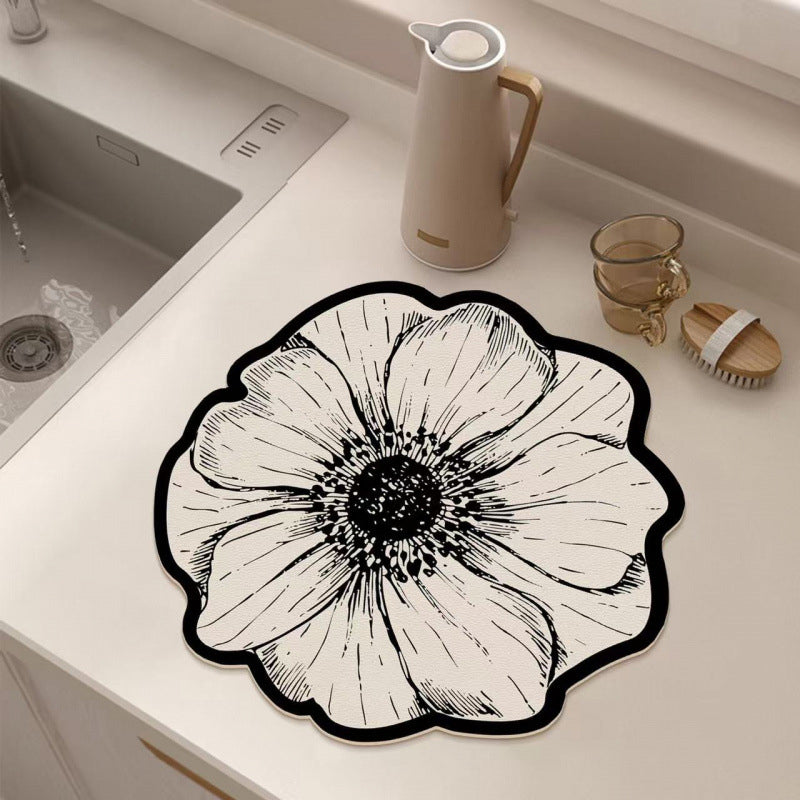 🌸Flower-Shaped Dish Drying Mat for Kitchen Counter-✨ Jetzt 50% sparen!⏳ Nur heute!