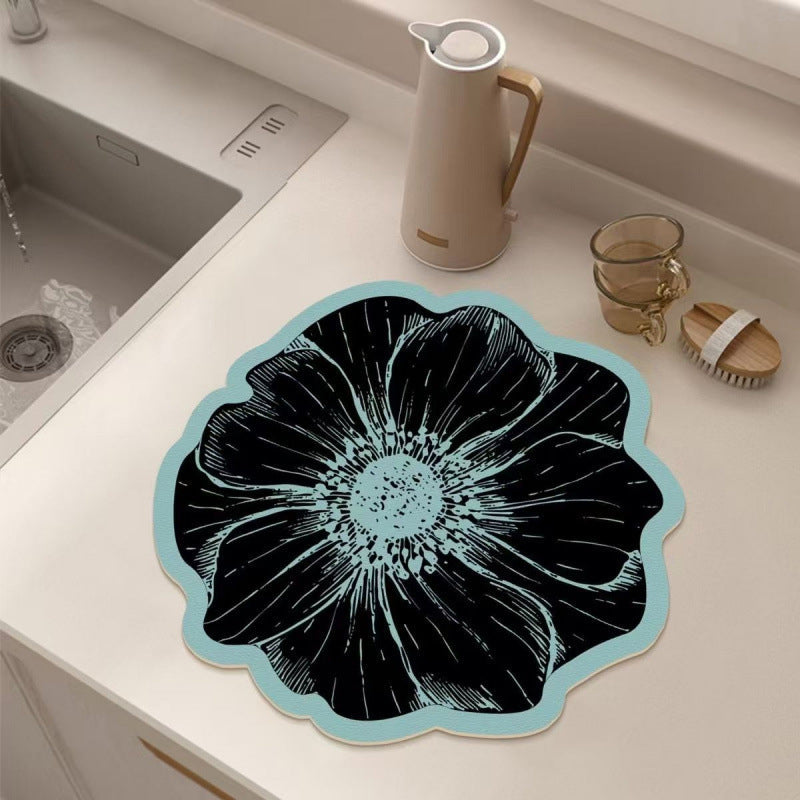 🌸Flower-Shaped Dish Drying Mat for Kitchen Counter-✨ Jetzt 50% sparen!⏳ Nur heute!