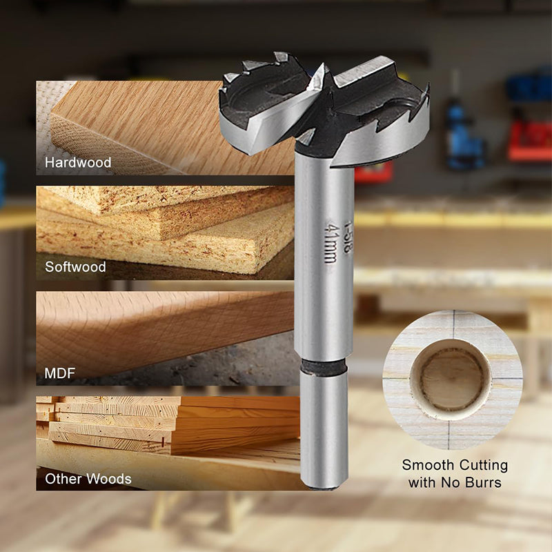 3-in-1 Anti-Rutsch-Sechskant-Holzlochbohrer-Set
