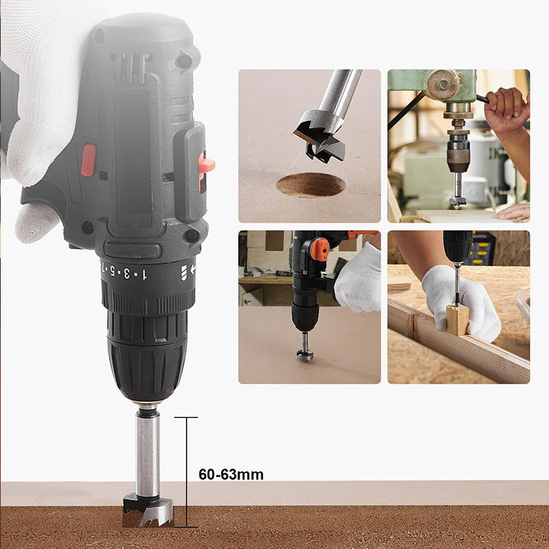 3-in-1 Anti-Rutsch-Sechskant-Holzlochbohrer-Set