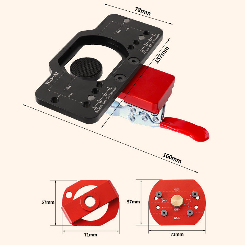 🚪🔧 35mm Bohrschablone für verdeckte Scharniere – Montagehilfe für Türen & Schränke