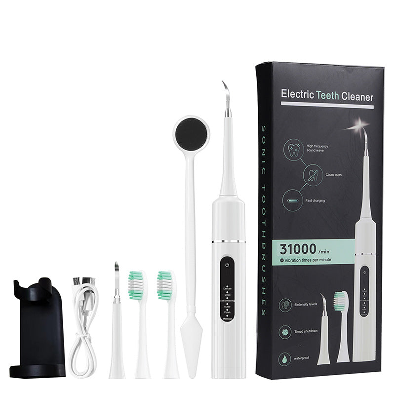🔥【 NUR IM JUNI -50% OFF】🦷Ultraschall Zahnsteinentferner (6 Modi) - IPX6 wasserdicht + 4 Aufsätze