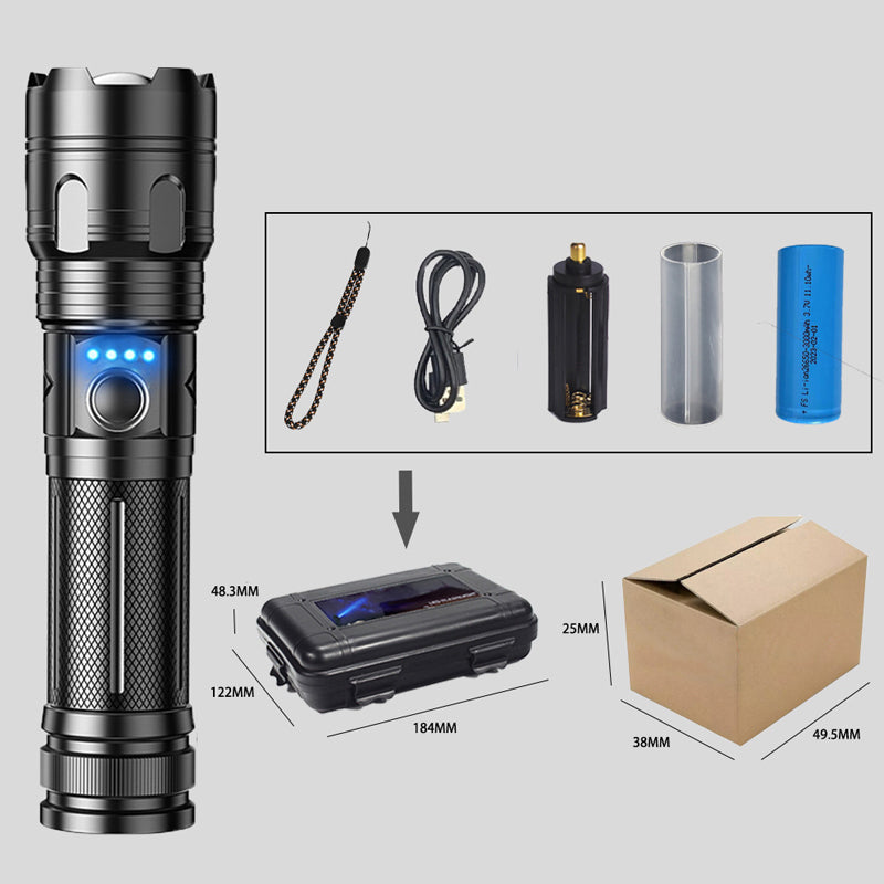 🔥Multifunktionale tragbare Outdoor-Zoom-Taschenlampe