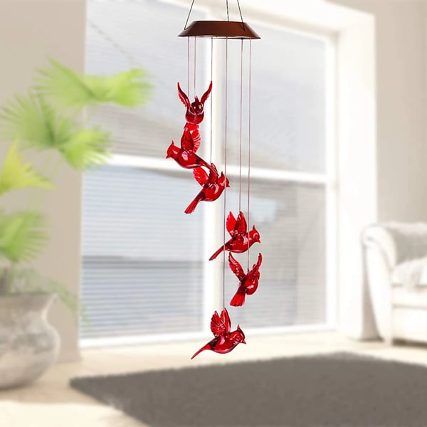 🦋 Verschönern Sie Ihren Garten – ✨ Kreative Vogel-Design-Solar-Windspiel