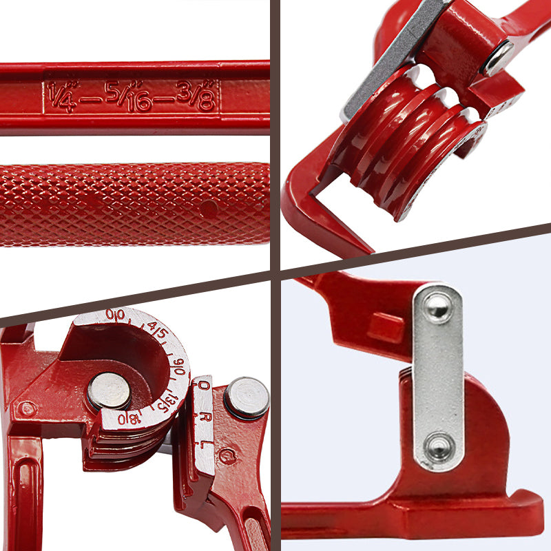 Präzisions-Rohrbieger 180° für Stahl/Kupfer/Alu – Manuelle 3-fach Verarbeitung