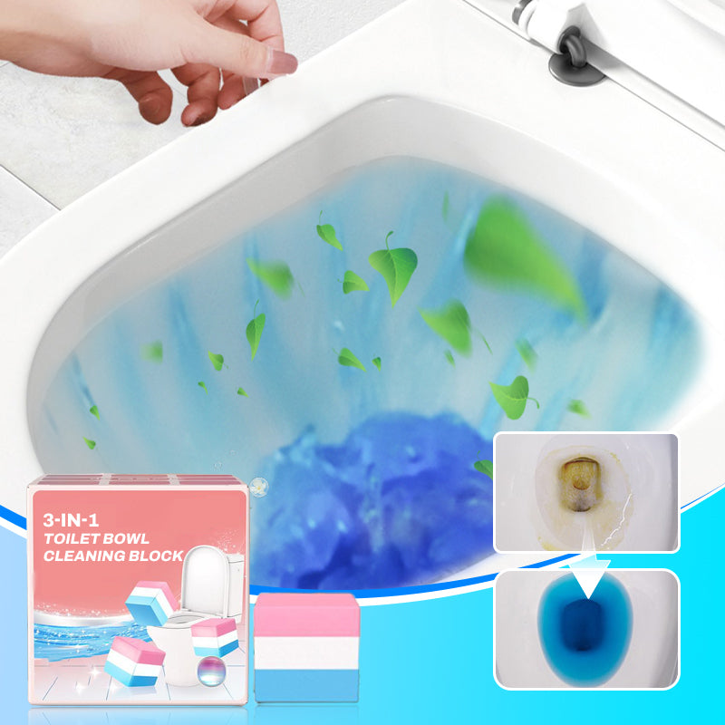 3-in-1 WC-Reinigungsblock – Desodorisiert, Reinigt, Sterilisiert