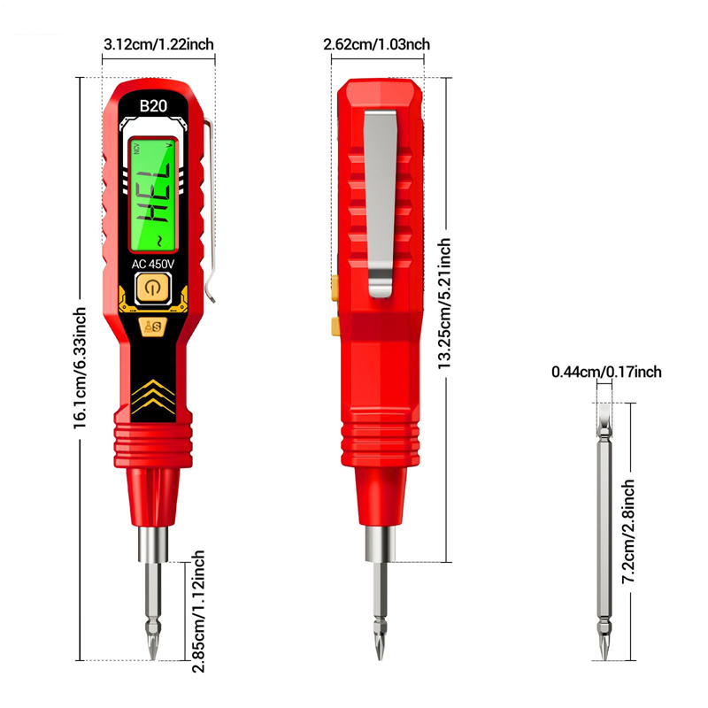 ⏳Begrenzte Zeit 50% Rabatt💥Berührungsloser Spannungsprüfer mit LCD-Anzeige