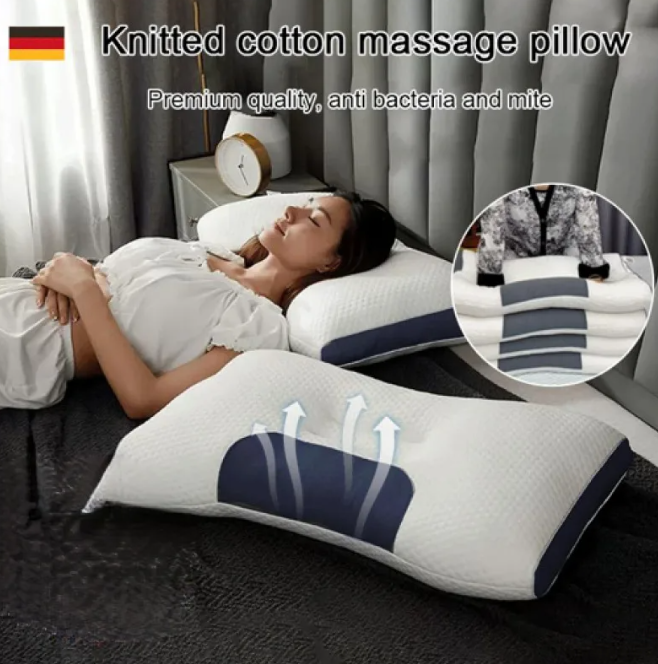 Antibakterielles Nacken-Massagekissen mit orthopädischer Stütze & Schlafunterstützung (Angebot: 50% Rabatt)