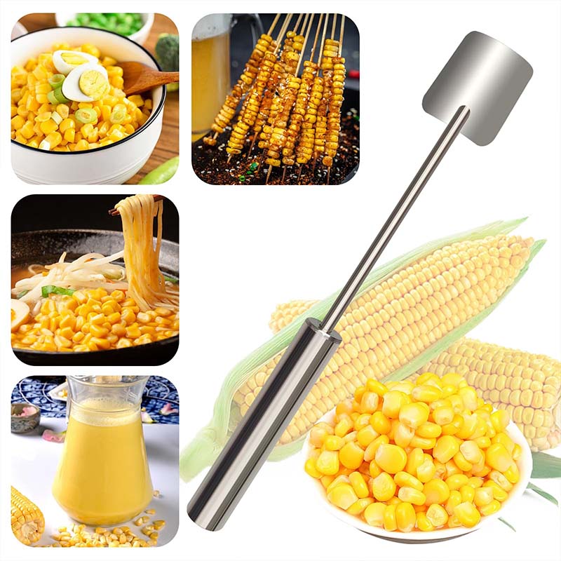 🌽Edelstahl-Einfachreinigung-Langstiel-Maisplaner