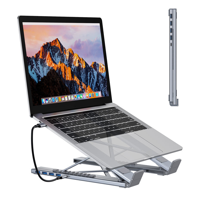 đ»đ 2-in-1 USB-C Dockingstation & LaptopstĂ€nder â Mit 4K HDMI & MehrfachanschlĂŒssen