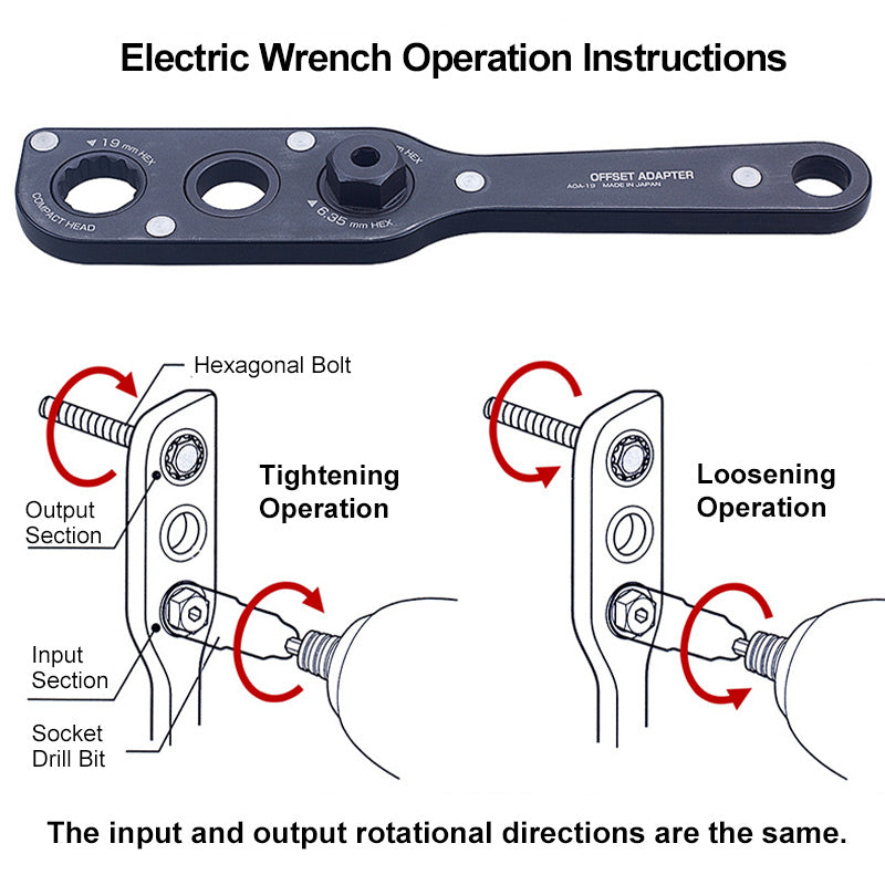19mm Offset Adapter with 17/21mm Sockets
