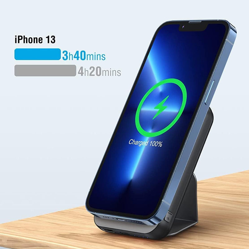Tragbare magnetische Powerbank mit faltbarem Ständer