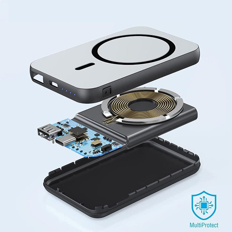 Tragbare magnetische Powerbank mit faltbarem Ständer