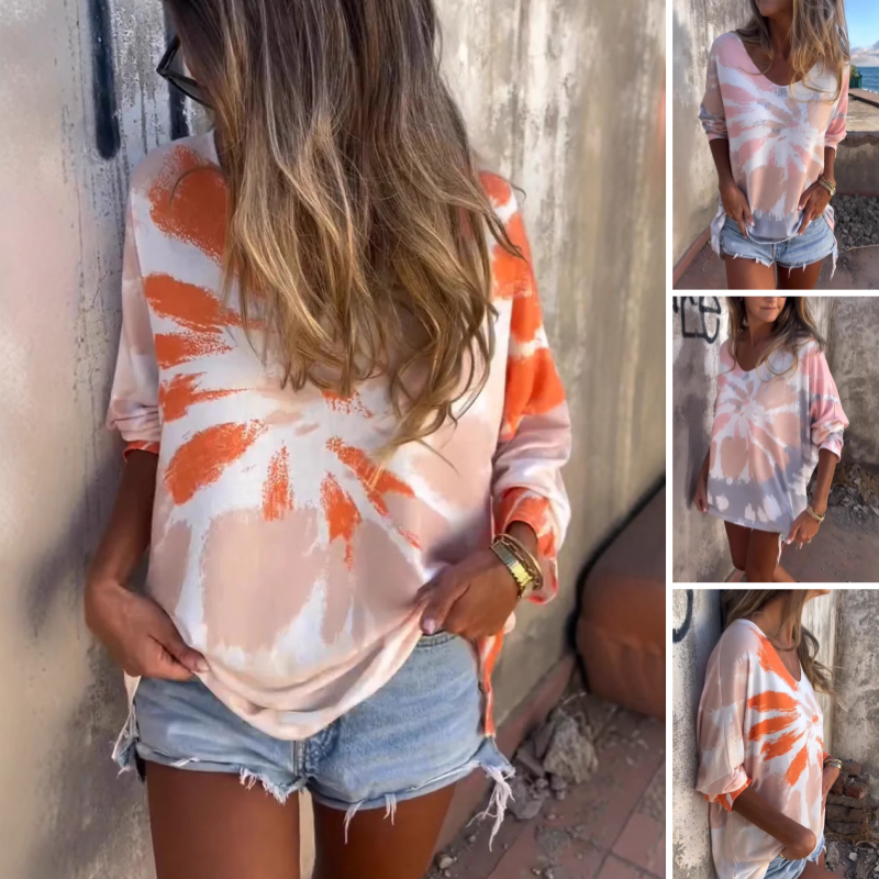 ✨Begrenzte Zeit 50% Rabatt💃 - Batik-Muster T-Shirt für Frauen in Übergröße