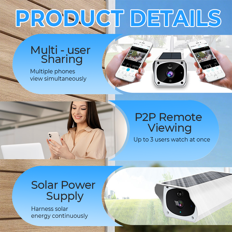 ✨Limited-time half price🎥🔥Solarbetriebene drahtlose Überwachungskameras
