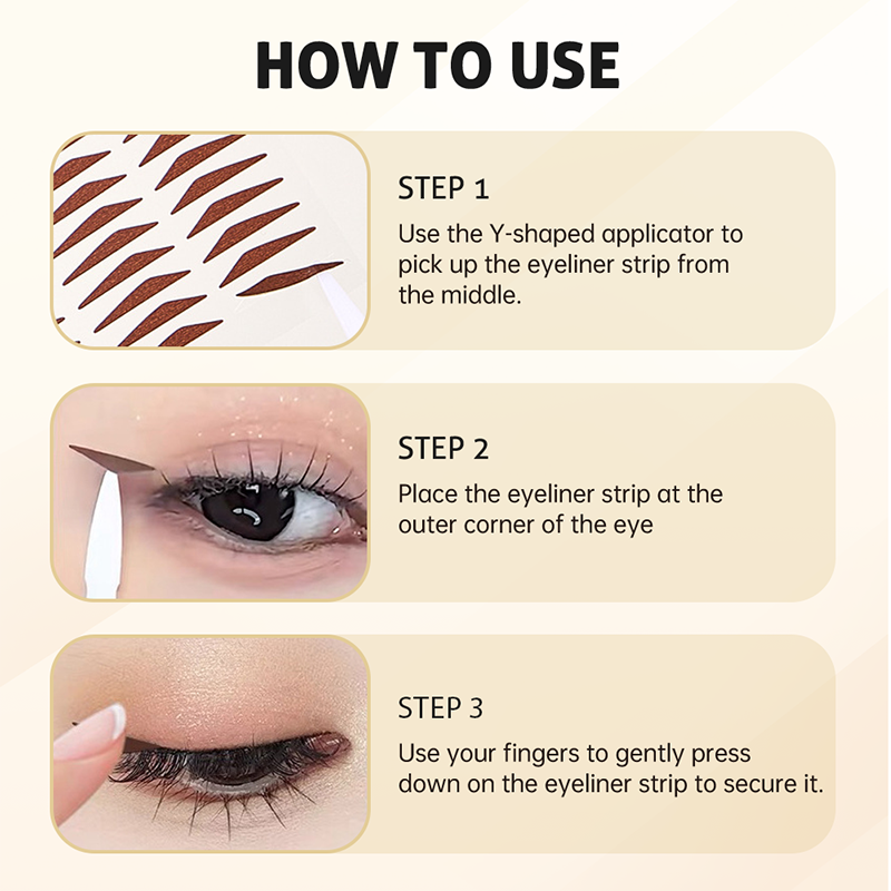 120 Stück One-Step wasserfeste Eyeliner-Sticker