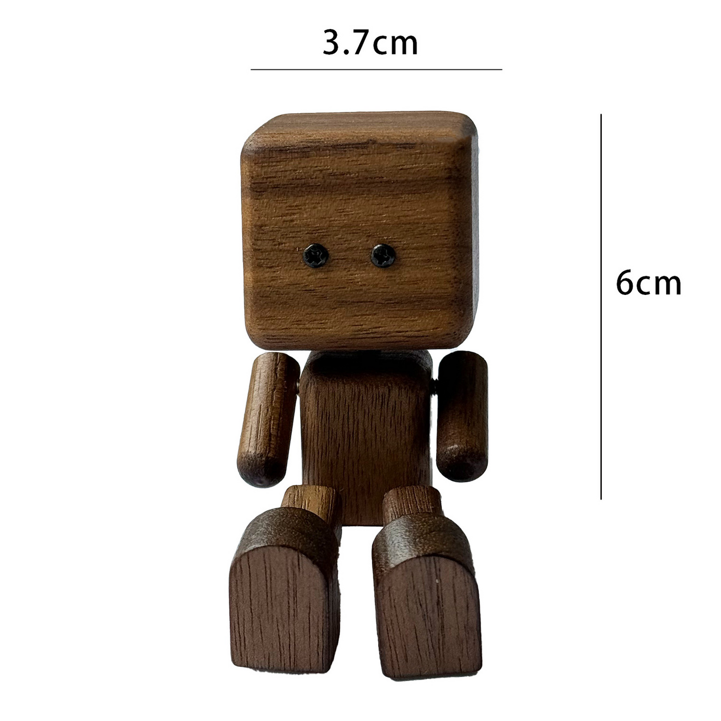 đWippendes HolzmĂ€nnchen Mit WohlfĂŒhl-LĂ€cheln â Kreatives Auto-Duftaccessoire