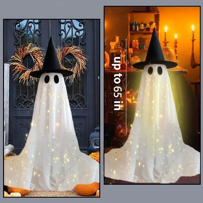 🎁Halloween-Aktion 50 % RABATT🎃🌠 65 Zoll großer, glitzernder Geist 👻