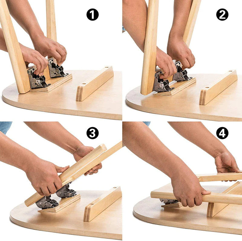 🔧 90° Selbstverriegelnde Klapptisch Scharniere · Faltbare Tischbeine & Möbelbeschläge · Ideal für Wohnmobil, Couchtisch & Bettgestell