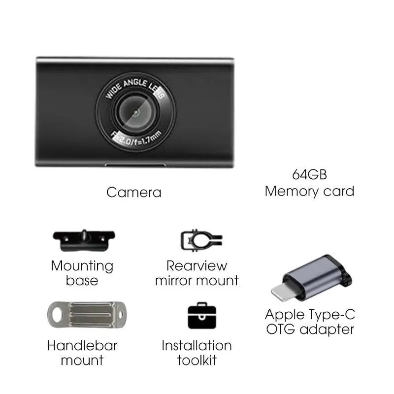 Wasserdichte HD Motorrad Dashcam