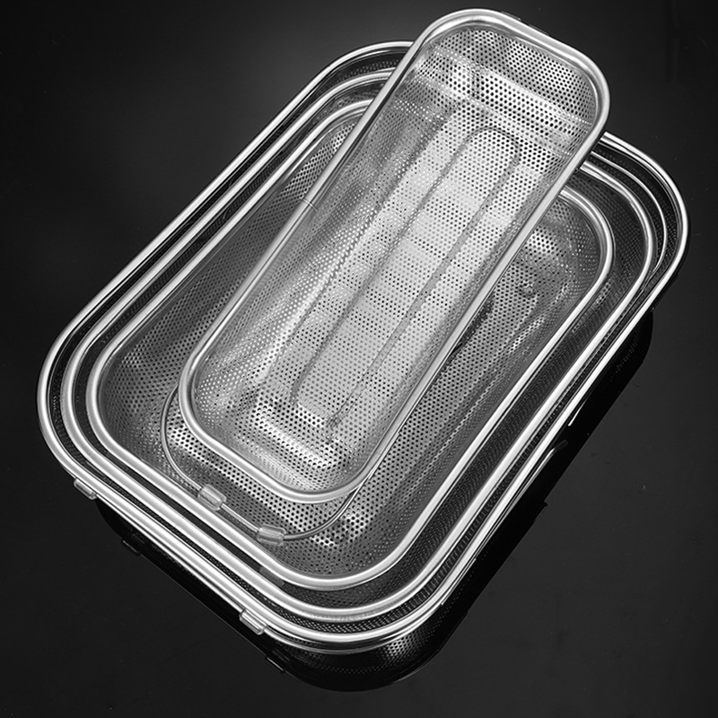 ✨ Edelstahl Ausziehbarer Abtropfkorb