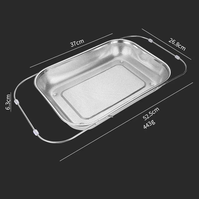 ✨ Edelstahl Ausziehbarer Abtropfkorb