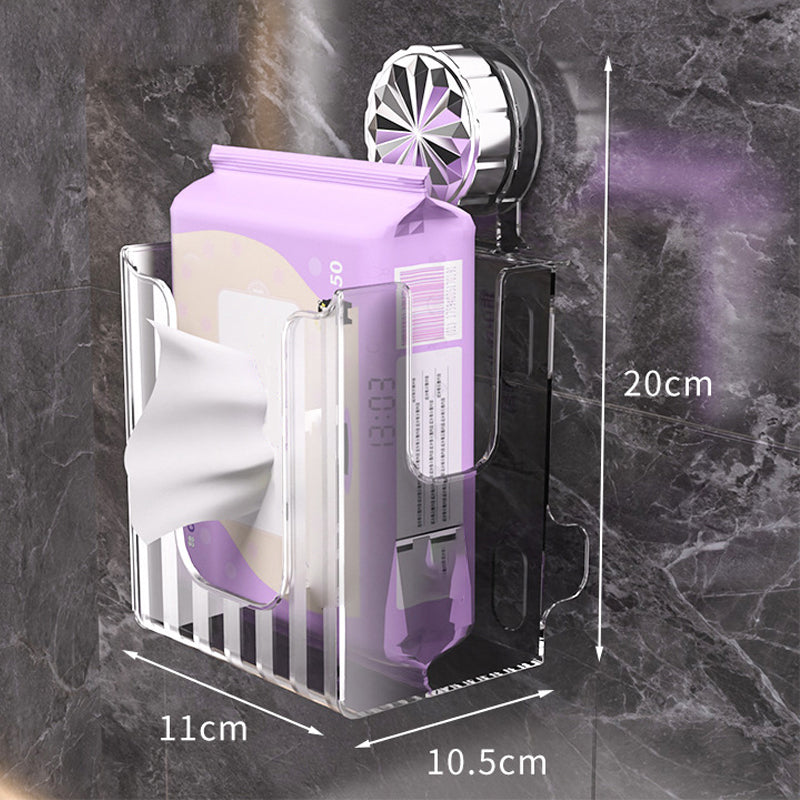 Klarer Saugnapf-Gewebeboxhalter