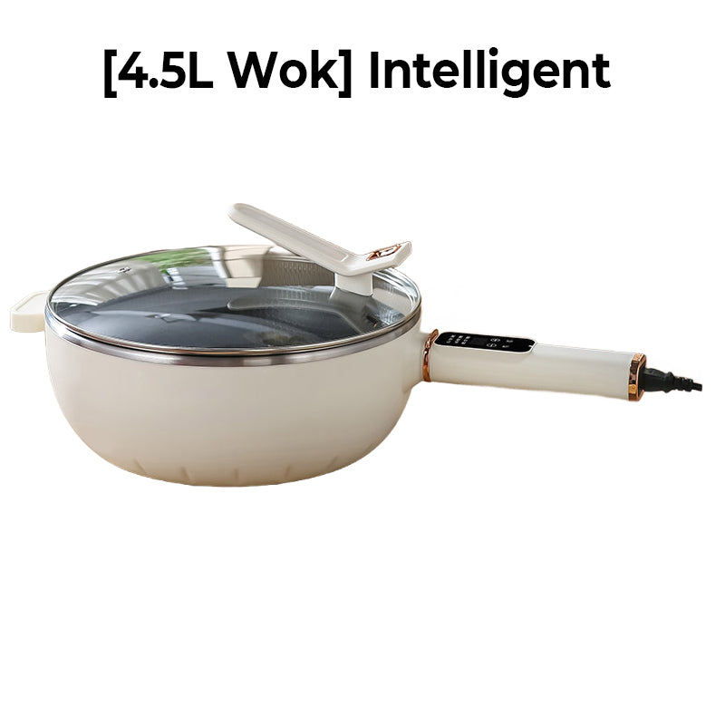 🍳🫕50% Rabatt Frühherbst Angebot! Elektrischer Antihaft-Wok mit Glasdeckel| Schnelles Kochen & Einfache Reinigung