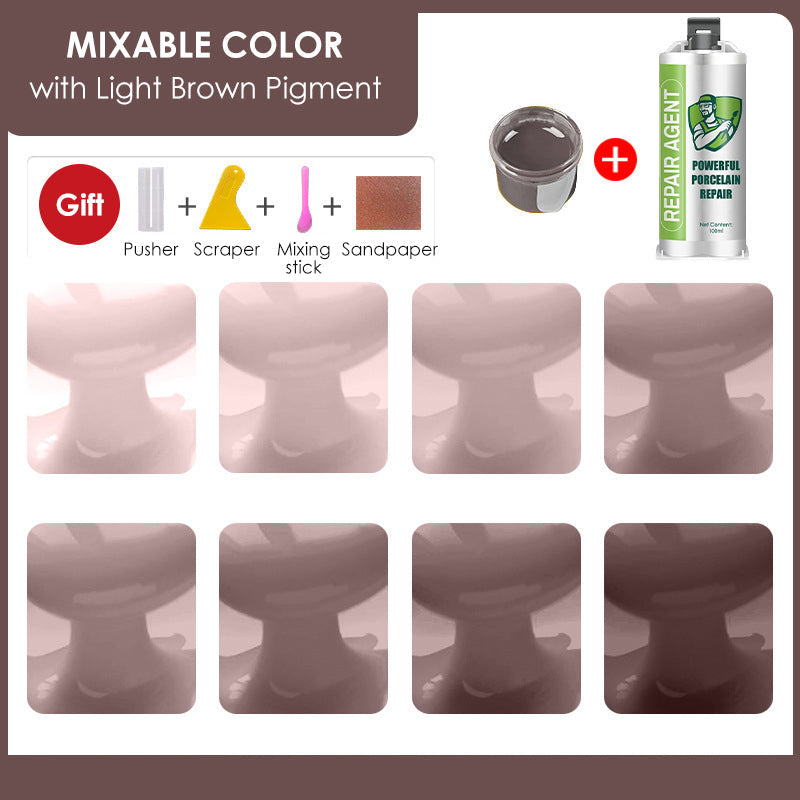 Keramik- & Fliesen-Reparaturpaste – Doppelrohr Füllmasse für Emaille, Marmor und Bodenfliesen