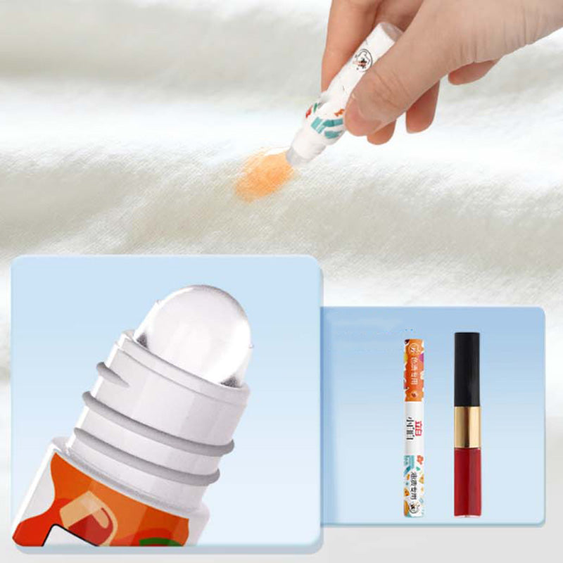 Zweiköpfiger Fleckenentferner-Stift & Trockenreiniger - Tragbare, sofortige Fettflecken-Entfernung für weiße Kleidung (wäschefrei)