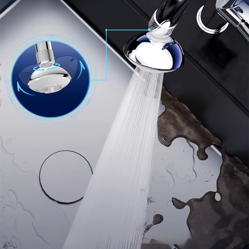 Fliegende Untertasse Wasserhahn-Aufsatz: Hochdruck- & Spritzschutz-Perlatormit 360° Drehfunktion & feinperligem Strahl – Verstopfungsgeschützt