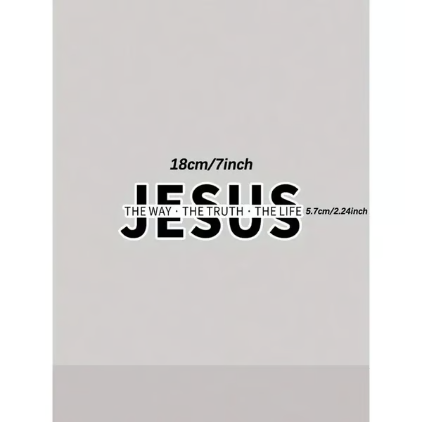 đ„Black-Friday-Mega-Angebot â 50 % Rabatt!đ„Jesus â Der Weg, die Wahrheit, das Leben Christlicher Vinyl-Aufkleber fĂŒr Autos