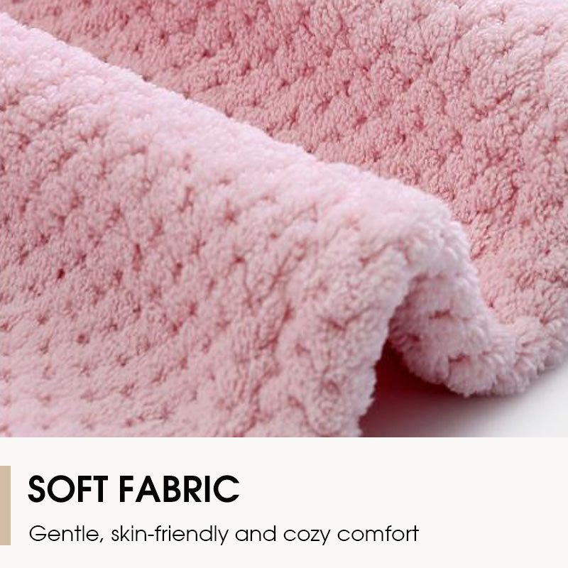 Women's Cosy Hooded Textured Grid Bademantel (50% RABATT)