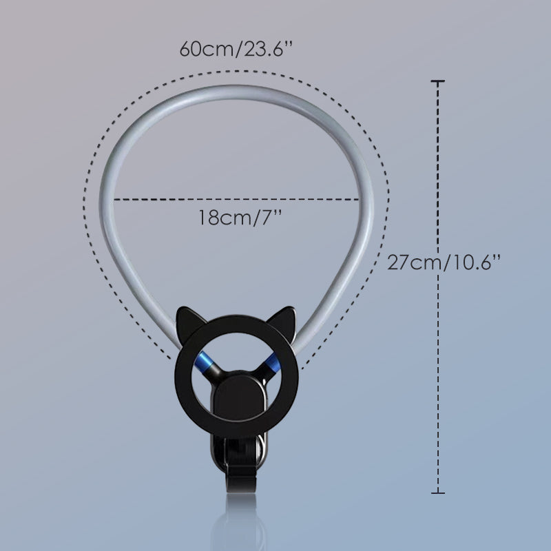 Freihändige magnetische Telefonhalterung für den Nacken