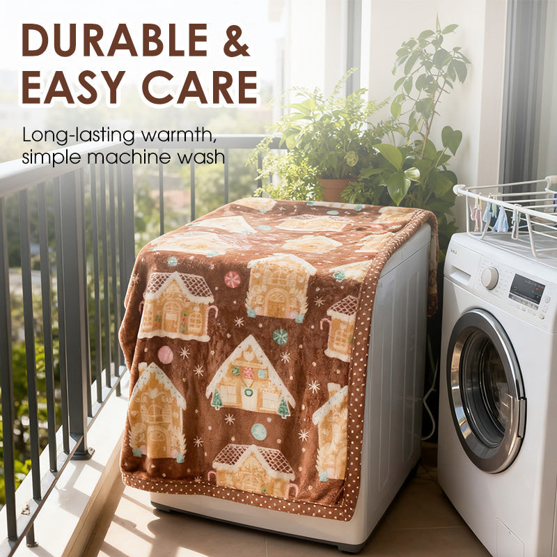 🎄🎁Weihnachtliche Kuscheldecke aus Flauschfaser – Warm & Gemütlich für die Festtage