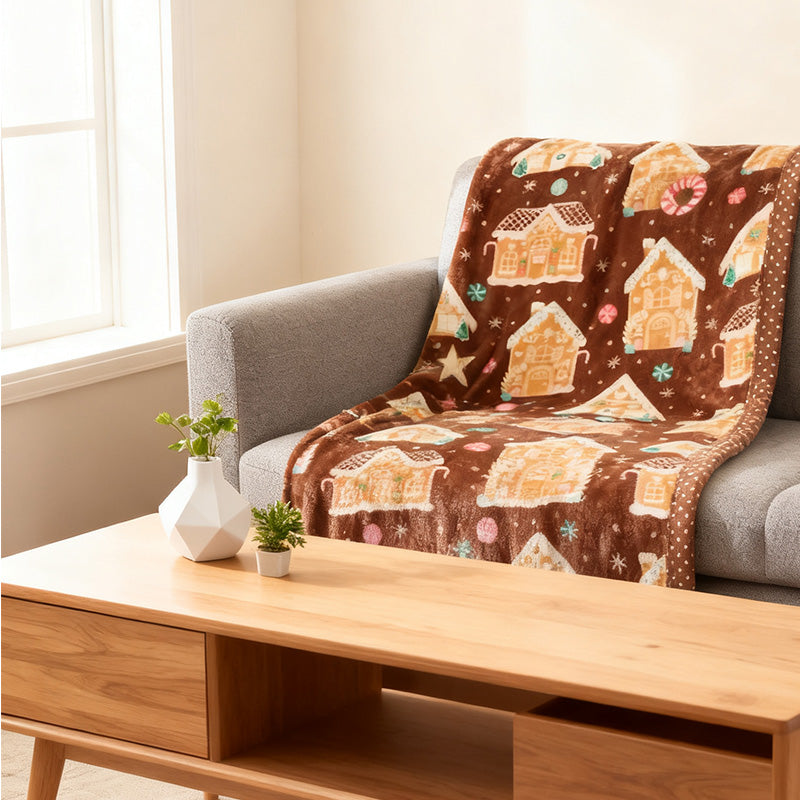 🎄🎁Weihnachtliche Kuscheldecke aus Flauschfaser – Warm & Gemütlich für die Festtage