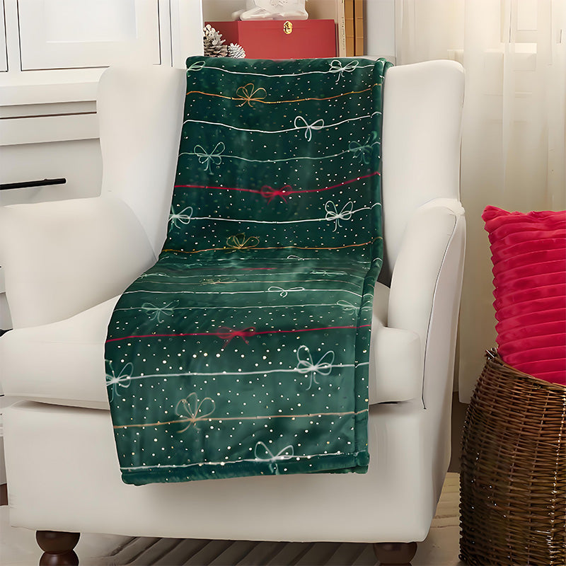 🎄🎁Weihnachtliche Kuscheldecke aus Flauschfaser – Warm & Gemütlich für die Festtage